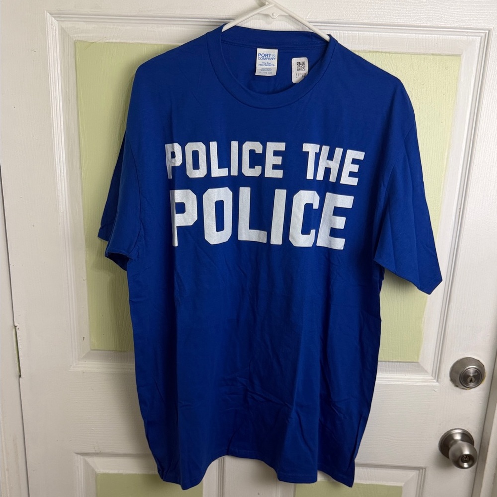 (1853) Police Blue Protest Statement Tee, Size: XL Color: Blue